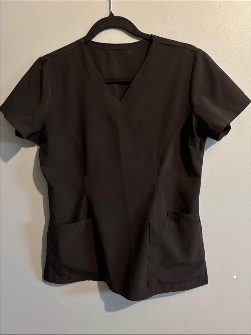 Women’s V-Neck Black Scrub Top